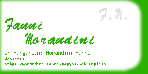 fanni morandini business card